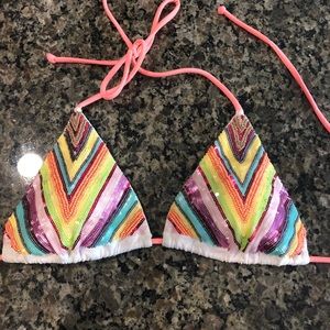 Beaded Victoria’s Secret triangle top-Size M